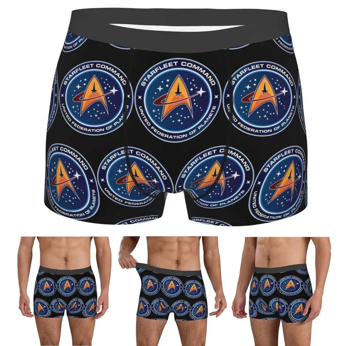 Boxer Underpants Shorts Star Treks Science Fiction TV Series Panties Male Soft Underwear for Homme Man Boyfriend Gift