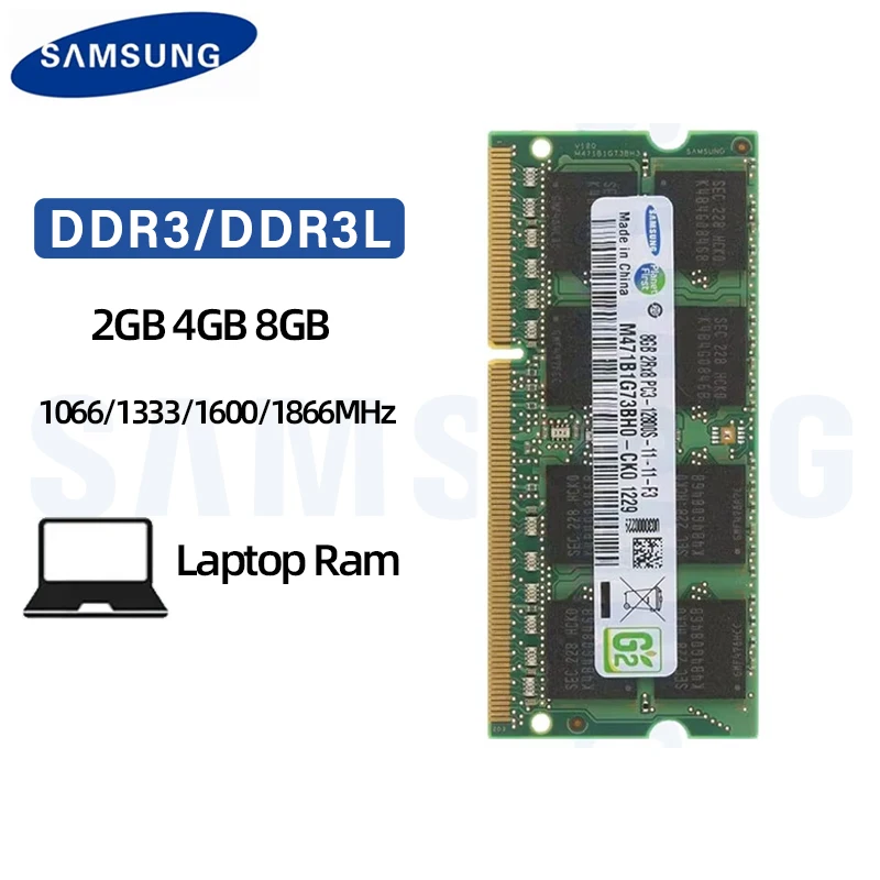 

Samsung Laptop Ram DDR3 DDR3L 2GB 4GB 8GB 1066 1333 1600 1866Mhz SO-DIMM PC3-12800 PC3L-12800 Dual Channel Notebook Memoria RAM