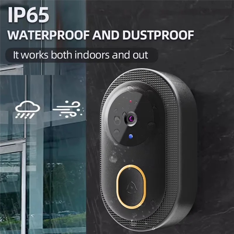 ABUO-Tuya Wifi Video Doorbell Wireless HD Camera IR Alarm Security Smart Home Wifi Intercom Door Bell Camera For Home