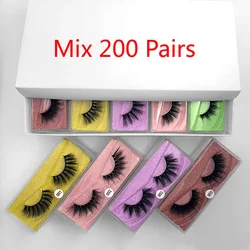 Wholesale Mink Eyelashes 20pcs 3d Mink Lashes Natural false Eyelashes fake Eyelashes Makeup False Lashes In Bulk