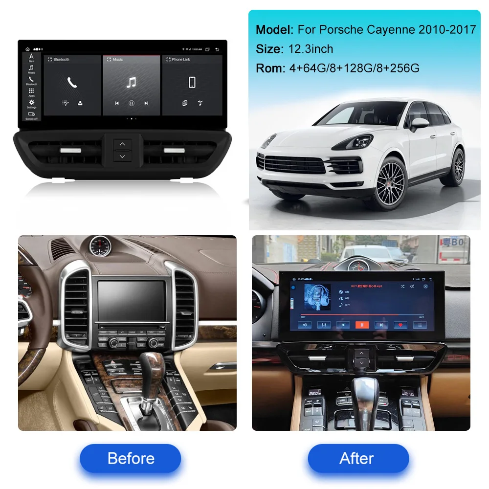 12.3 Inch Android 13 Car Radio CarPlay For Porsche Panamera 2010-2017 Touch Screen Multimedia Player GPS DSP Auto Head Unit BT