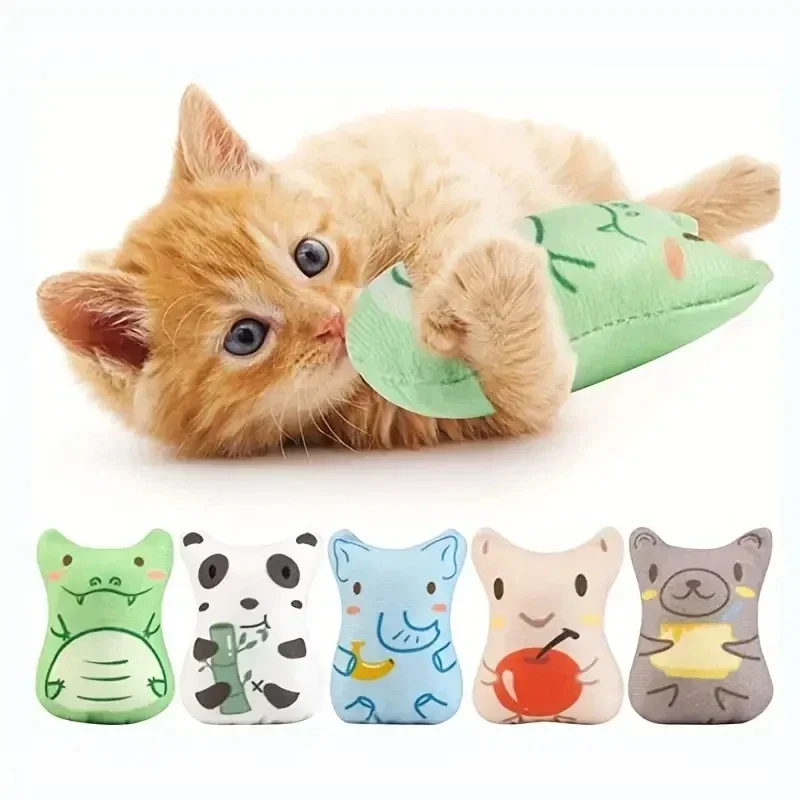 

Interactive Plush Toy for Kittens and Cats - Soft Chewable Pet Toys in Animal Shapes-Provide Hours of Fun and Stimulation