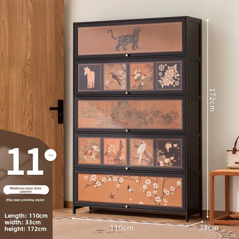 

Устойчивый шкаф для обуви, домашний шкаф для хранения, пристенный шкаф для обуви у входа, простая многоярусная полка для обуви.