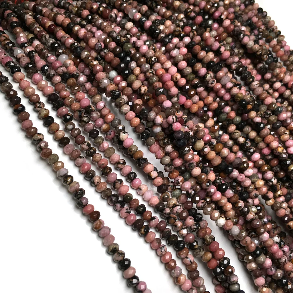 Natural Stone Beaded Faceted Loose bead agates small Beads for Jewelry Making DIY Necklace Bracelet Accessories size 3x4mm