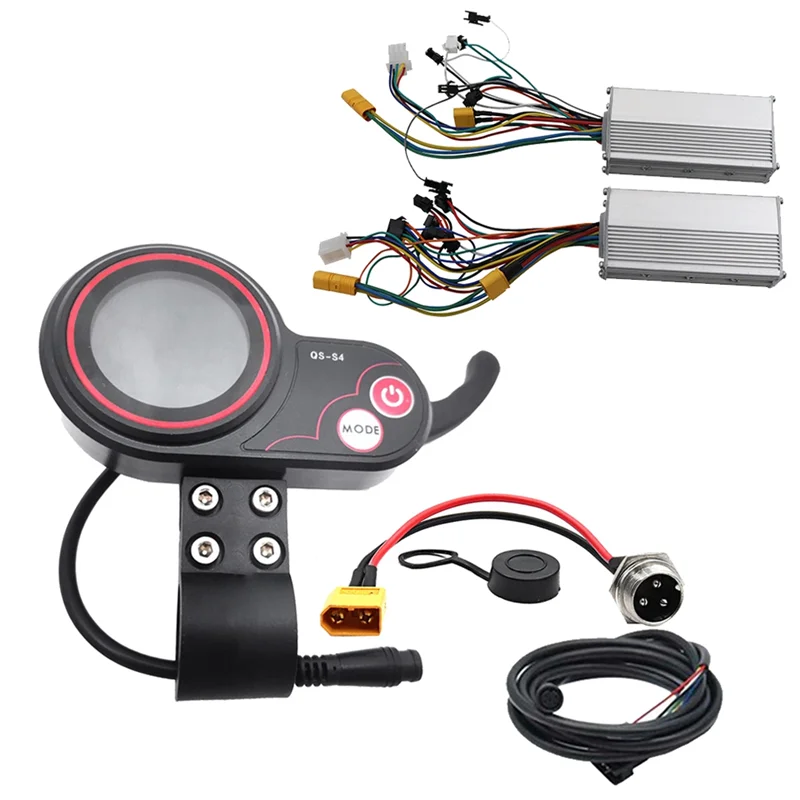 

TURE QS-S4 72V Thumb Throttle LCD Display 6PIN Meter+48V 800W Dual Drive Controller Only For Zero 11X Electric Scooter Parts