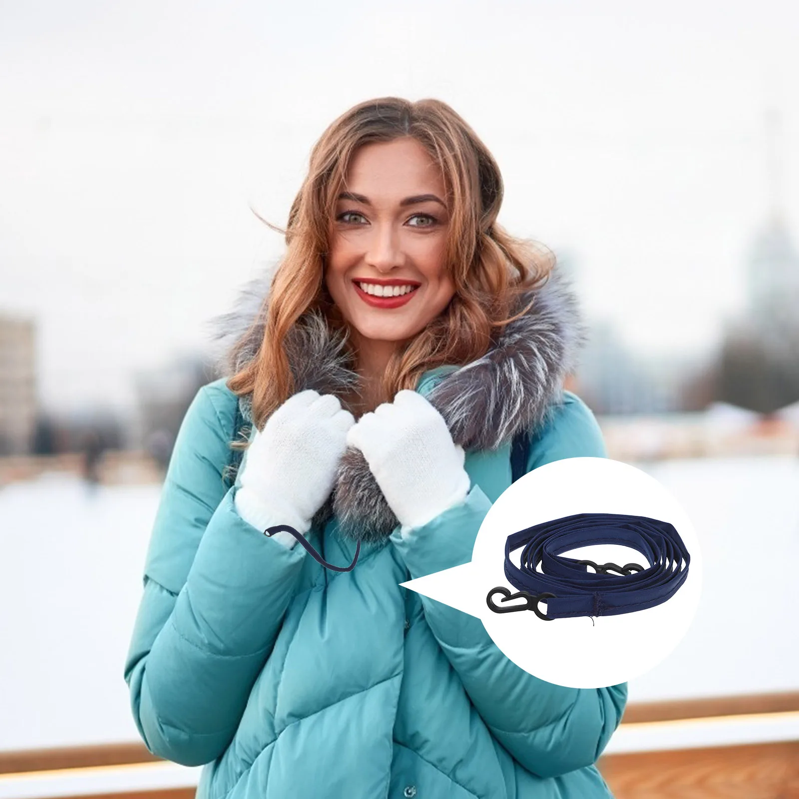 

Skiing Glove Holder Clip Children's Nonslip Nylon Glove Rope Anti-Lost Ski Gloves Leash Holder Winter Ski Accessory