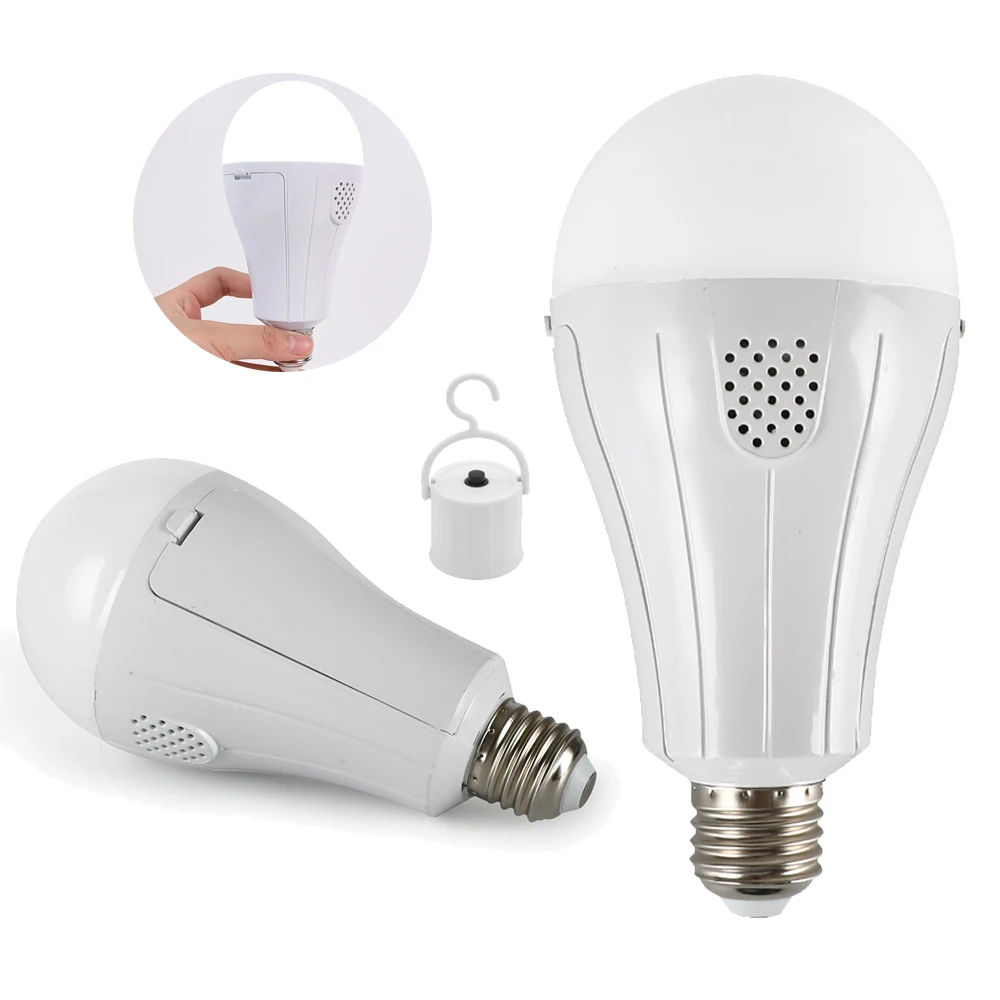 Led Bulb E27 15w With Hook Emergency Bulbs Portable 110v/220v Cold Light Rechargeable For Room Decoration For Home Energy Saving