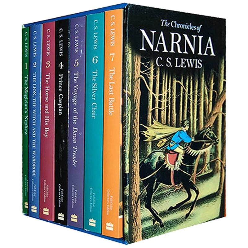 

7 Books The Chronicles of Narnia Children English Reading Storybook Kids Chapter Book Novels