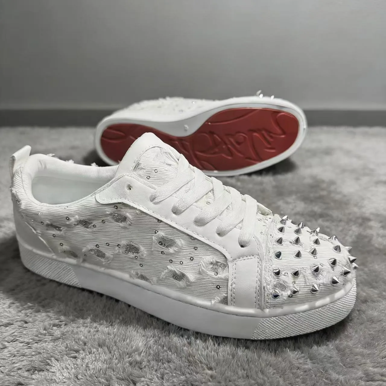 Novidade Primavera-Outono: Tênis Casual de Sola Vermelha Estilo Coreano para Casal – Tendência de Moda Jovem, Tênis Esportivo Plano