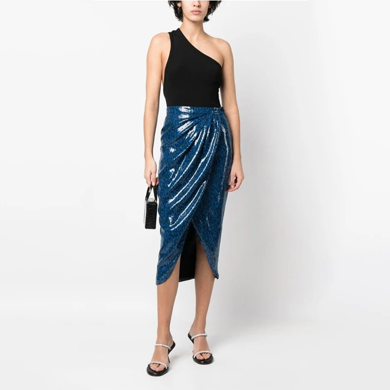 

Zadig Elegant Skirts Women Fashion Colorful Maxi Skirts Female Chic Stitching Elastic Waist Pleated Spring Summer Long Skirt