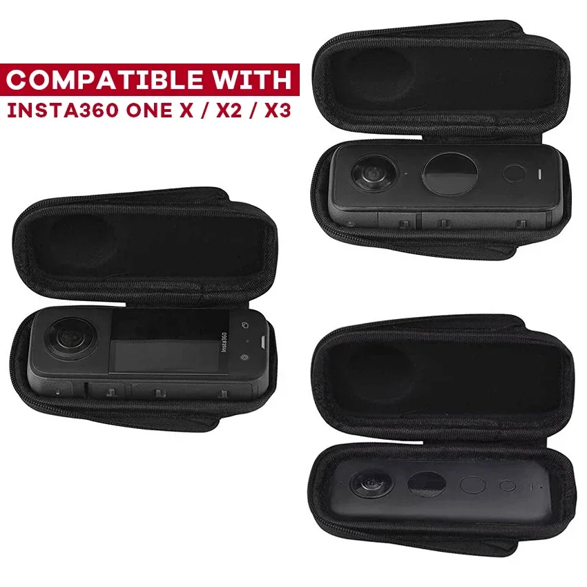 حقيبة تخزين EVA بسحاب لـ Insta360 X3 X2 ONE X Action Sport ملحقات حماية الكاميرا Loophole مصممة لعصا السيلفي
