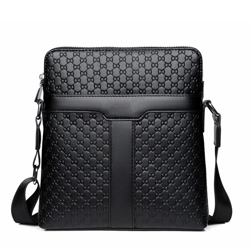 Imagem -05 - Bolsas Crossbody de Couro para Homens Bolsas de Ombro Casual Cross Body Bags Moda Homem