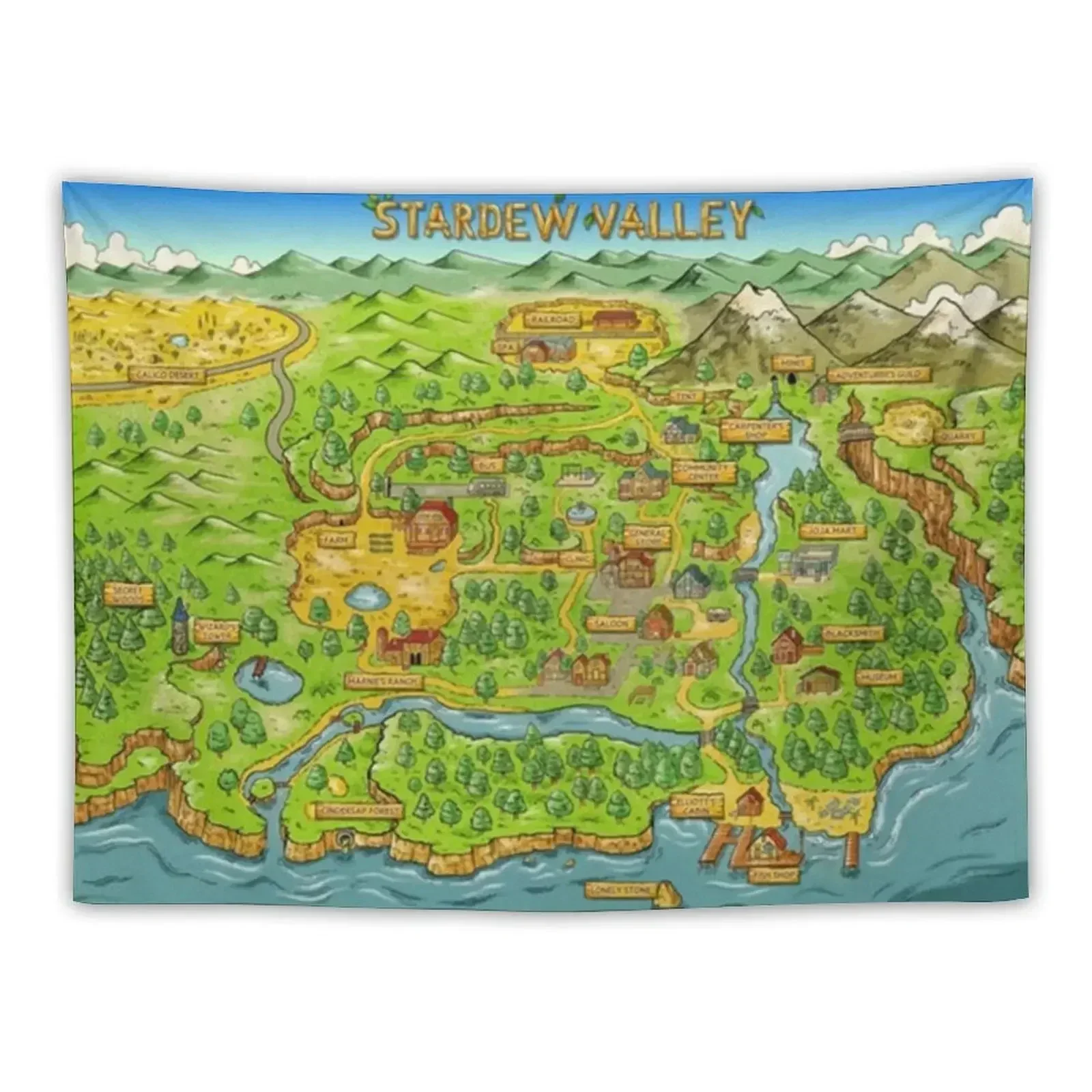 

Stardew Valley Map classic Tapestry Room Decorator Decorative Wall Murals Room Design Decor For Bedroom Tapestry