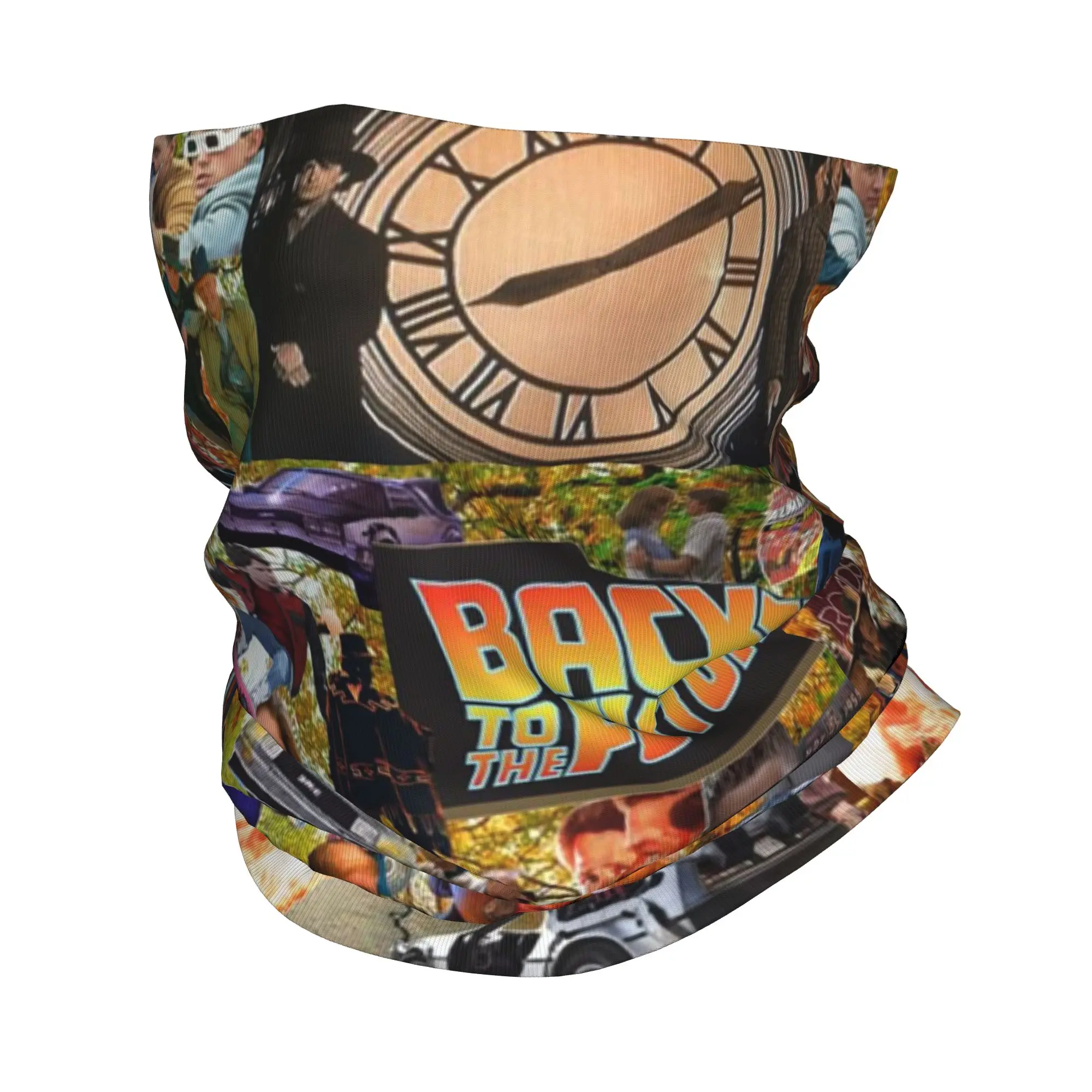 Back To The Future  Bandana Neck Gaiter Printed Wrap Scarf Multi-use Cycling Scarf Running For Men Women Adult Winter