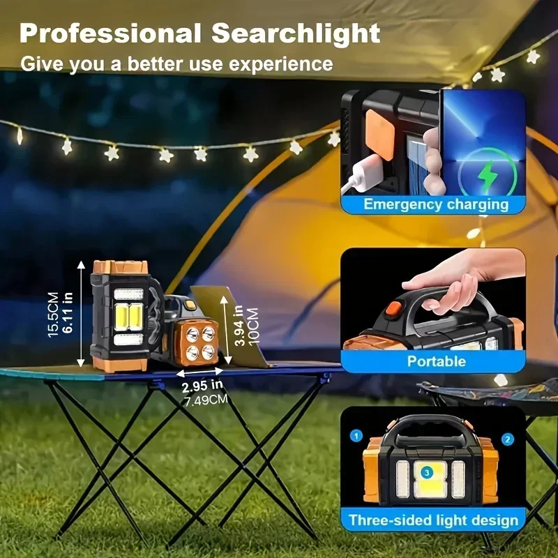 

1 шт. ofstrongsuperbrightLEDflashlight,outdoorportablesearchlight,solarflashlightsuper optimance,подходит для занятий спортом на открытом воздухе,camping,