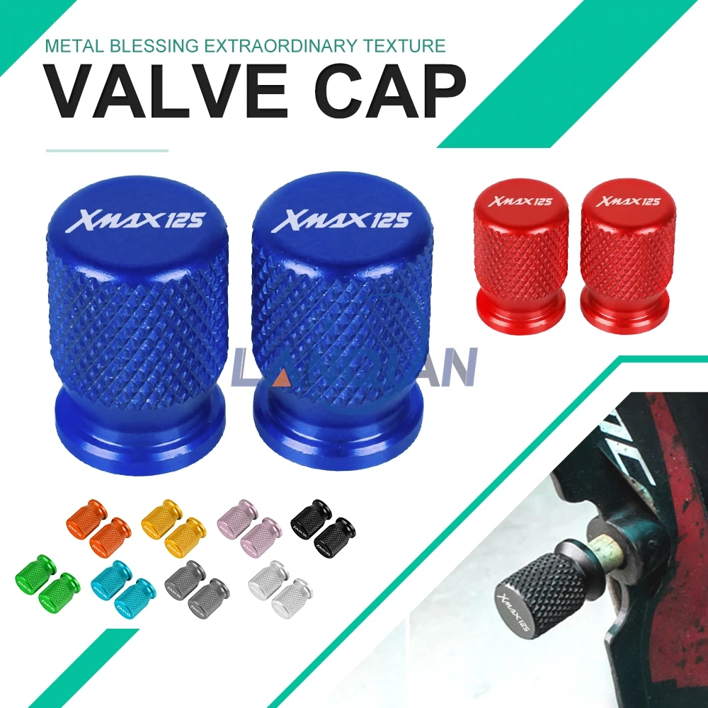 

For YAMAHA X-MAX XMAX 125 XMAX125 2009 -2019 2018 2017 2016 2015 2014 Motorcycle Wheel Tire Valve Stem Caps CNC Airtight Covers