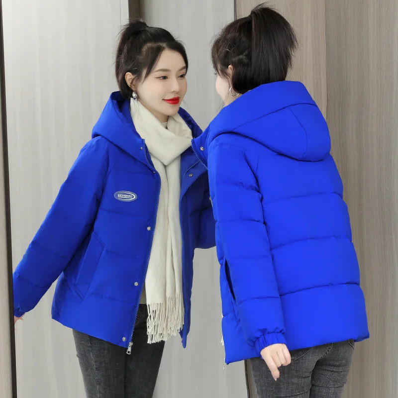 

2023 New Winter Parkas Women Jacket Hooded Basic Coat Thicken Female Jacket Warm Cotton Padded Loose Outerwear