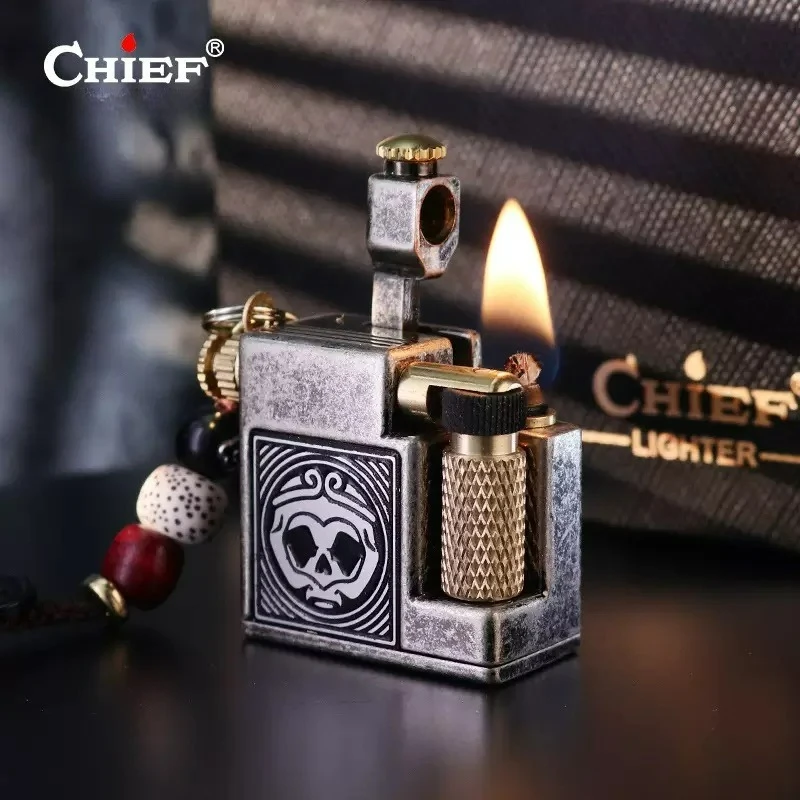 

CHIEF мини-подъемный боковой шкив, керосиновая зажигалка, уличная подвесная веревка, портативный высококачественный изысканный воспламенитель для курения, мужские подарки