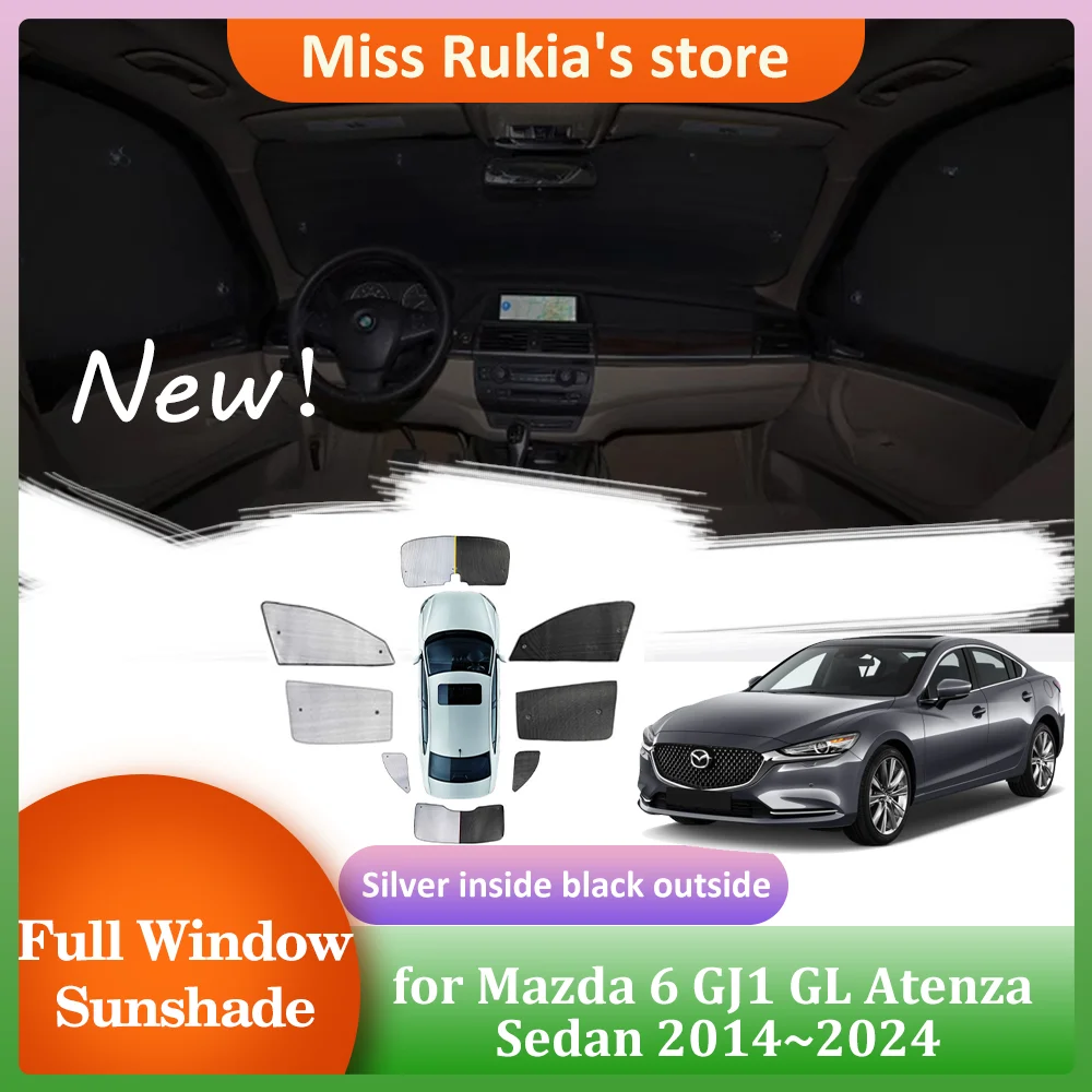 

Sunshades for Mazda 6 Mazda6 GJ1 GL Atenza Sedan 2014~2024 Roof Windows Sun Visor Windshield Curtain Sunroof Cover Accessories