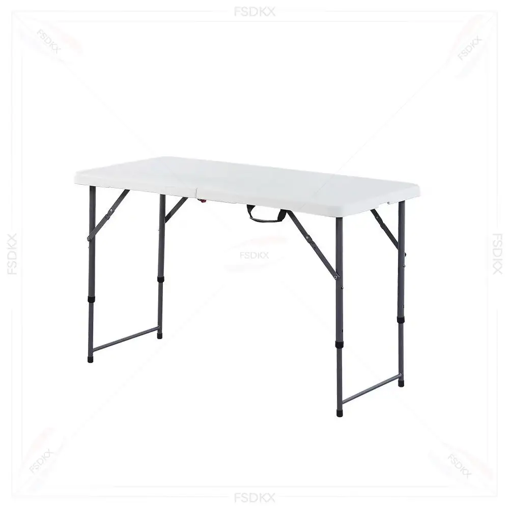 Portable Folding Table 6ft White Rectangular Plastic Outdoor Furniture Foldable Banquet Catering Dining Camping Folding Tables