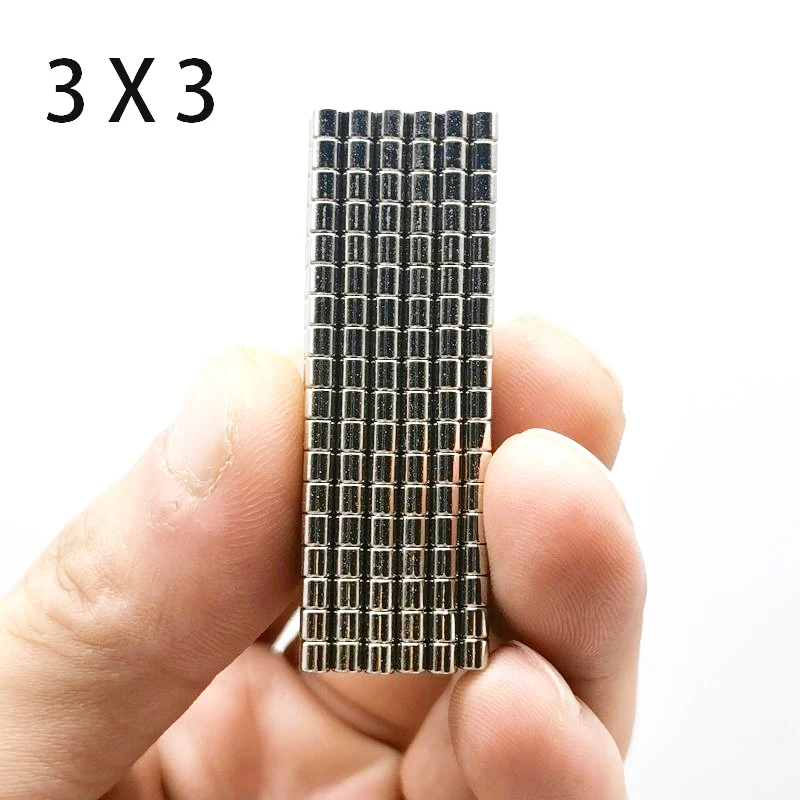 10/50/100/200Pcs 3x3 Neodymium Magnet 3mm x 3mm N52 NdFeB Round Super Powerful Strong Permanent Magnetic imanes Disc 3x3 mm