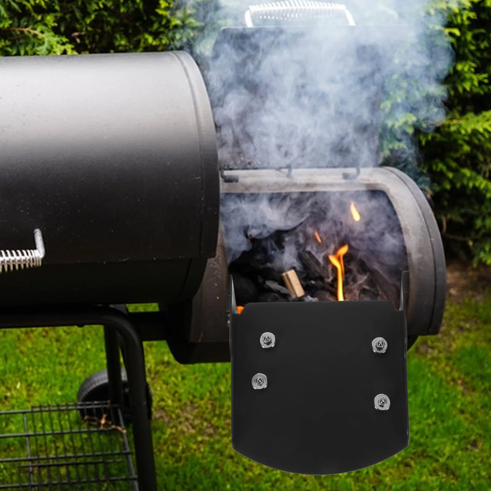 

Pellet Discharge Port Metal Chute Iron Groove Slide Groove for Bbq Grill Smoker Grill Accessories Smoker Pellets Helper Chute