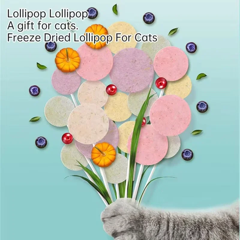 Pet Snacks Lollipop Freeze Dried Cat Snacks Cat Universal Pet Bite Resistant Teething Sticks Funny And Delicous  Cat Supplies