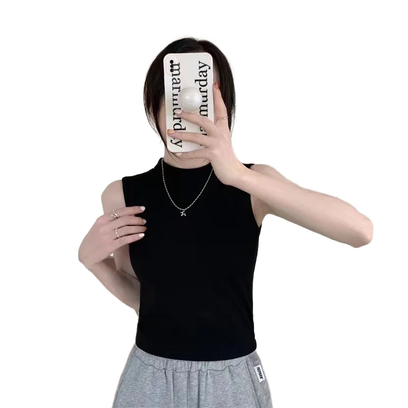 Chaleco de cuello alto con forro de Fce para mujer con almohadilla para el pecho Ropa interior térmica No Sve Diseño Inteated Otoño Invierno Calor...