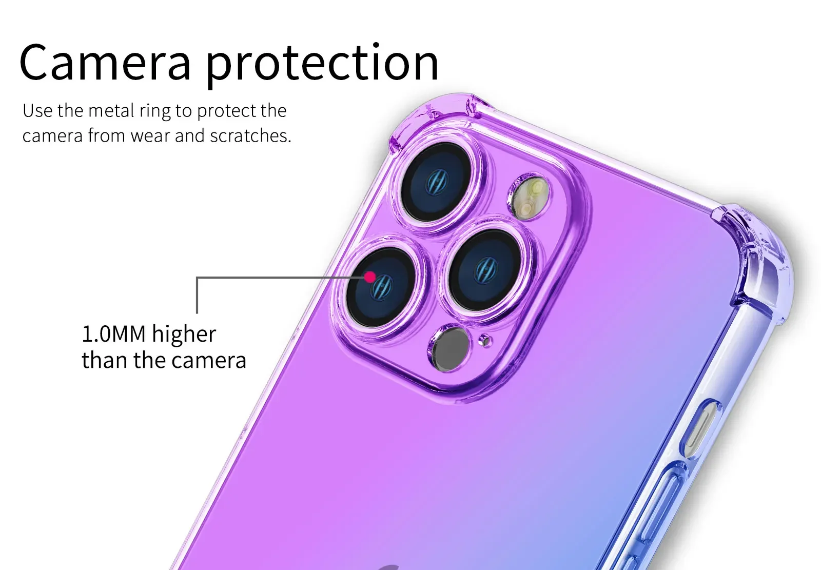 Custodia in TPU con Airbag sfumato per iPhone 16 15 Pro Max 14 Plus 13 12 Mini 11 XR XS Max SE Cover antiurto Fundas Coque Shell