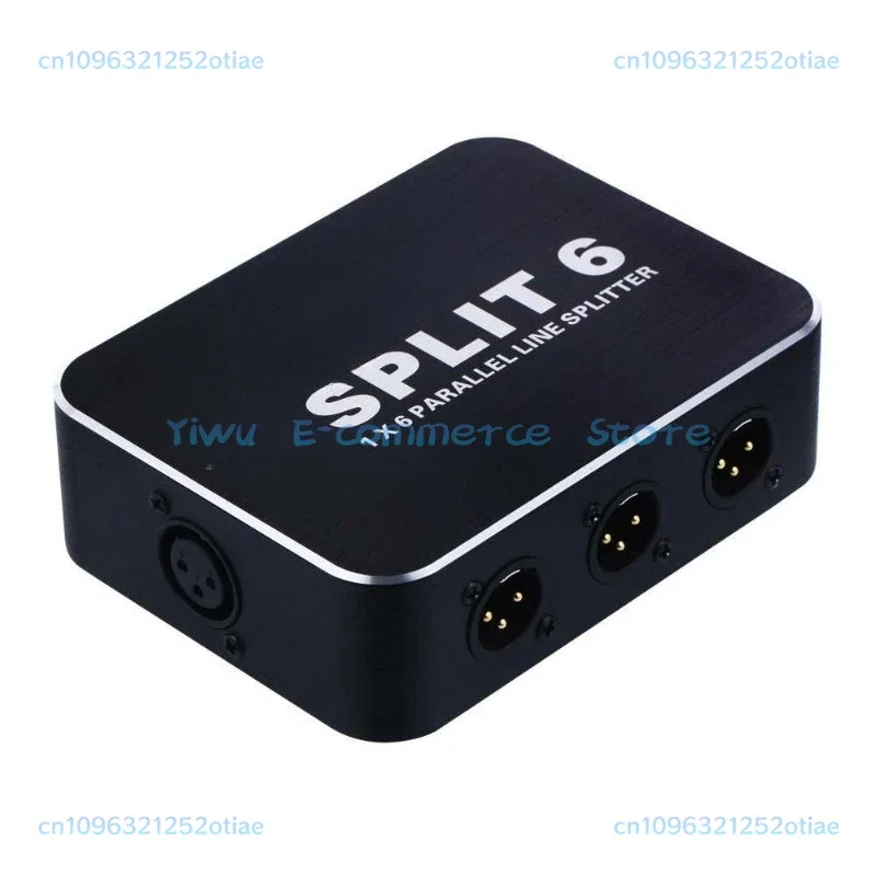 

XLR 1 in 6 Out Signal Splitter Mixer 6 to 1 Lossless Audio for Stage Conference
