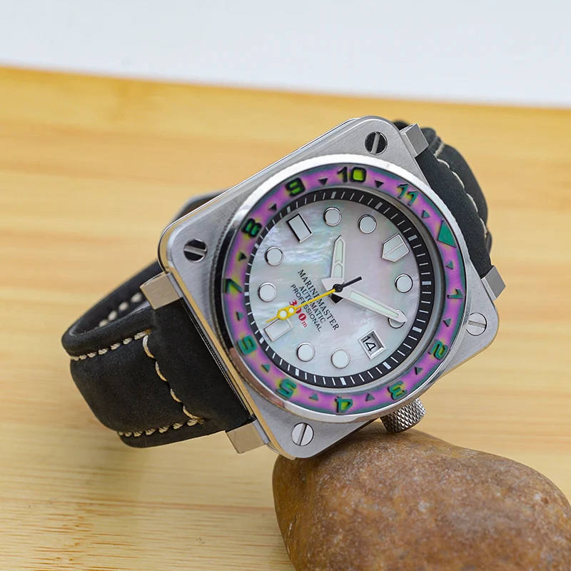 38mm Lünette Legen Sie Neue Platz Mechanische Uhren 20ATM Wasserdichte Uhr Fällen Edelstahl Fall NH35 Bewegung Uhr Kopf