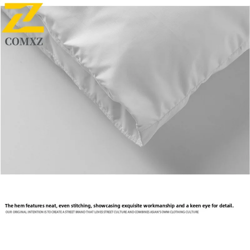 COMXZ Men Down Jacket Classic Stand Collar Outdoor Cycling Windproof Warm Coat Street Fashion Lightweight Autumn Winter Garment