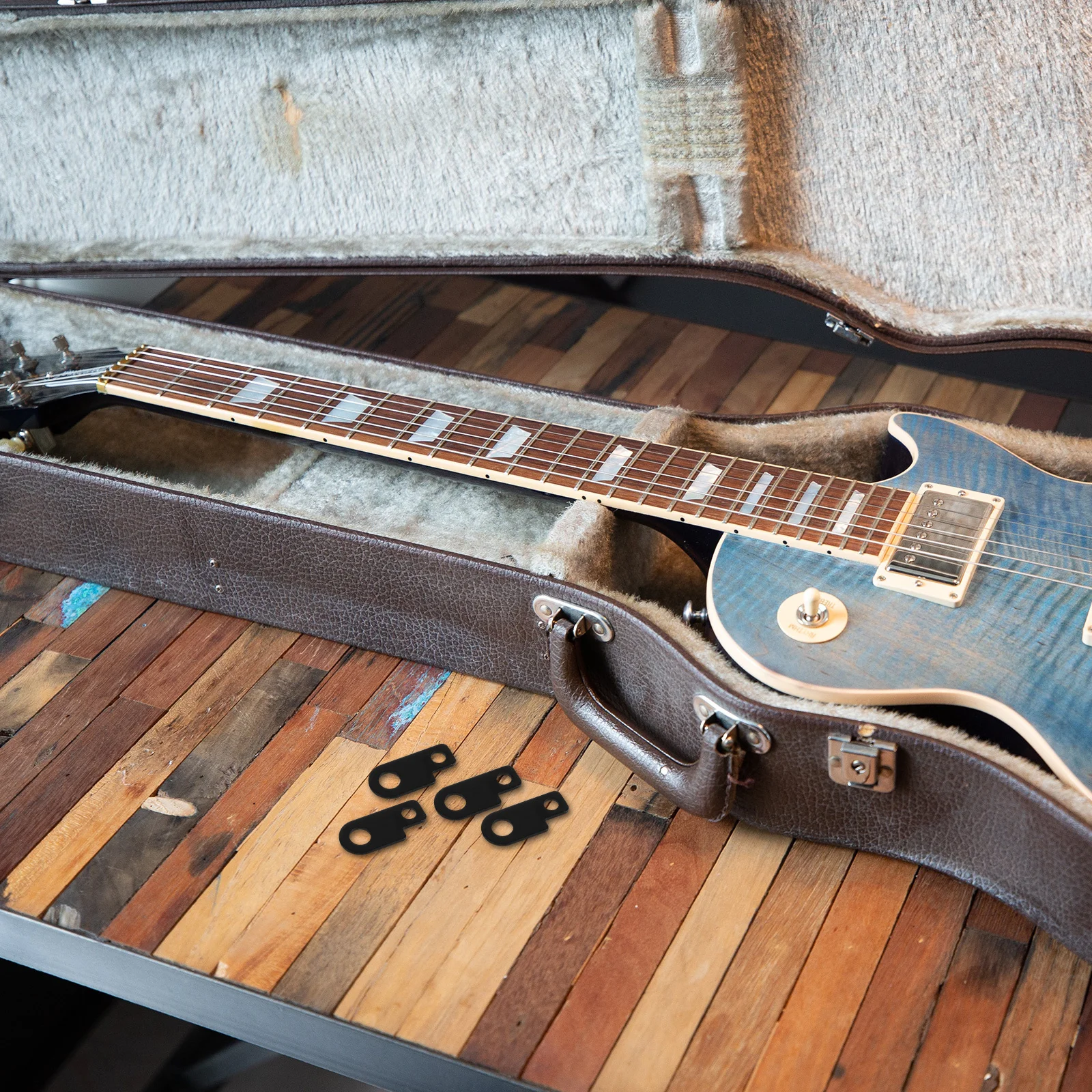 16 مجموعة من دعامات تثبيت دواسة الجيتار الكهربائي، مشابك معدنية مقاومة للتآكل لإعداد لوحة الدواسة الآمنة، مثالية للمرحلة و #5