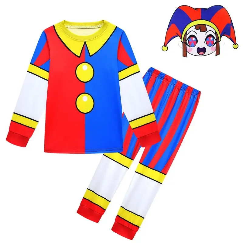 Kids Amazing Digital Circus Pomni Cosplay Costume Boys and girls Theater Caine Ragatha Jax Costume Halloween Gifts