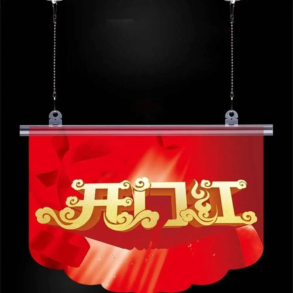 Supermarkt Pop Poster Opknoping Rails Vlaggen Opknoping Strips Poster Clip Hanger Frame Banner Display Plafond Gemonteerd Banner Houder