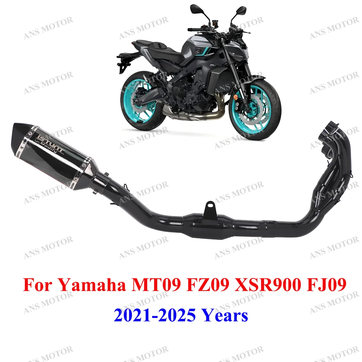 

For Yamaha MT09 FZ09 XSR900 FJ09 Slip on Motorcycle Exhaust Full System Escape MT09 Exhuast 2021-2023 Years