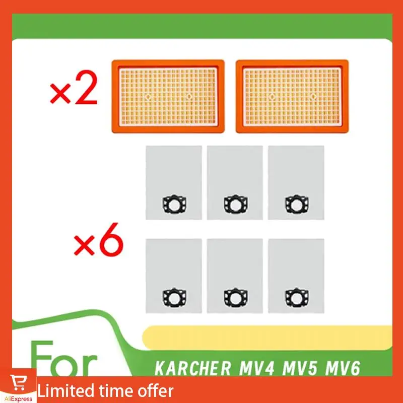 

Fresh For KARCHER MV4 MV5 MV6 WD4 WD5 WD6 Vacuum Cleaner 2.863-005.0 Hepa Filter Replacement Parts
