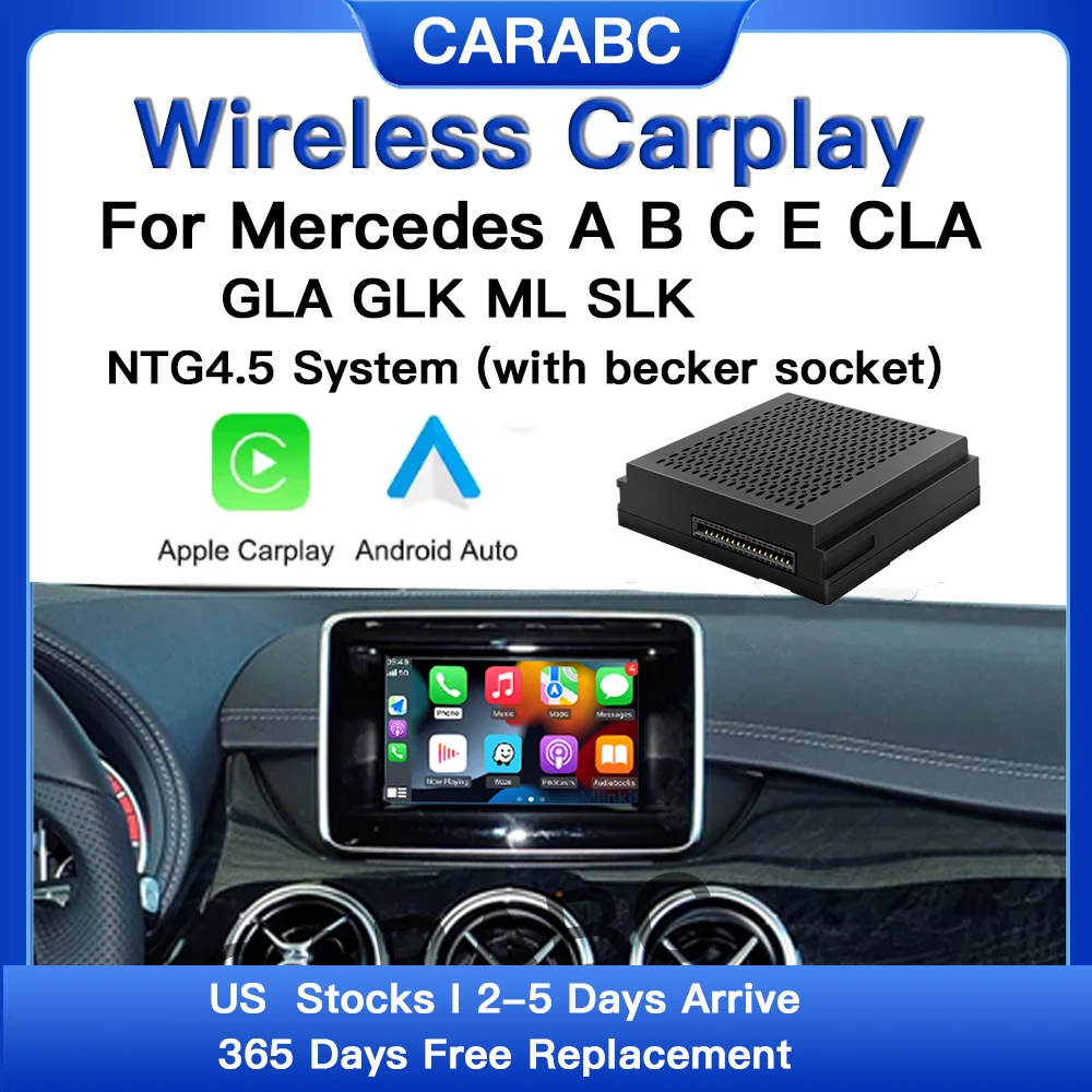 NEW Wireless Carplay Suitable For Mercedes Benz A B C E CLA GLA GLK ML Sprinter NTG4.5 Becker Module Android Auto Navigation