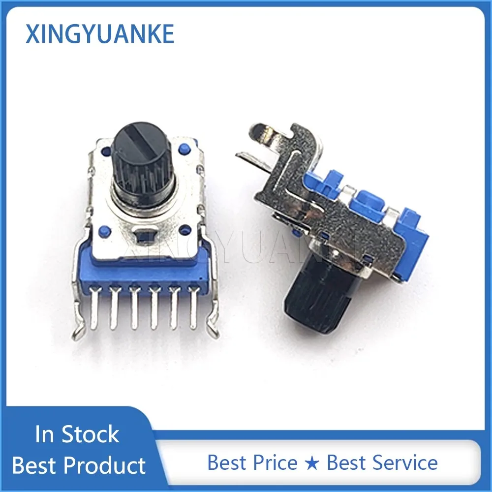 2PCS RK12 Type Horizontal Dual 6-Pin B10K B20K B50K B100K Audio Volume Potentiometer B103 B203 B503 B104 Flower Shaft Length 8MM