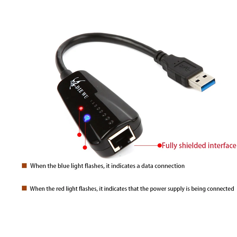 USB 100 гигабитная Ethernet Сетевая карта преобразователь Lan карты Plug and Play 10/1000 Мбит/с высокоскоростной plug and play RJ-45 LAN адаптер