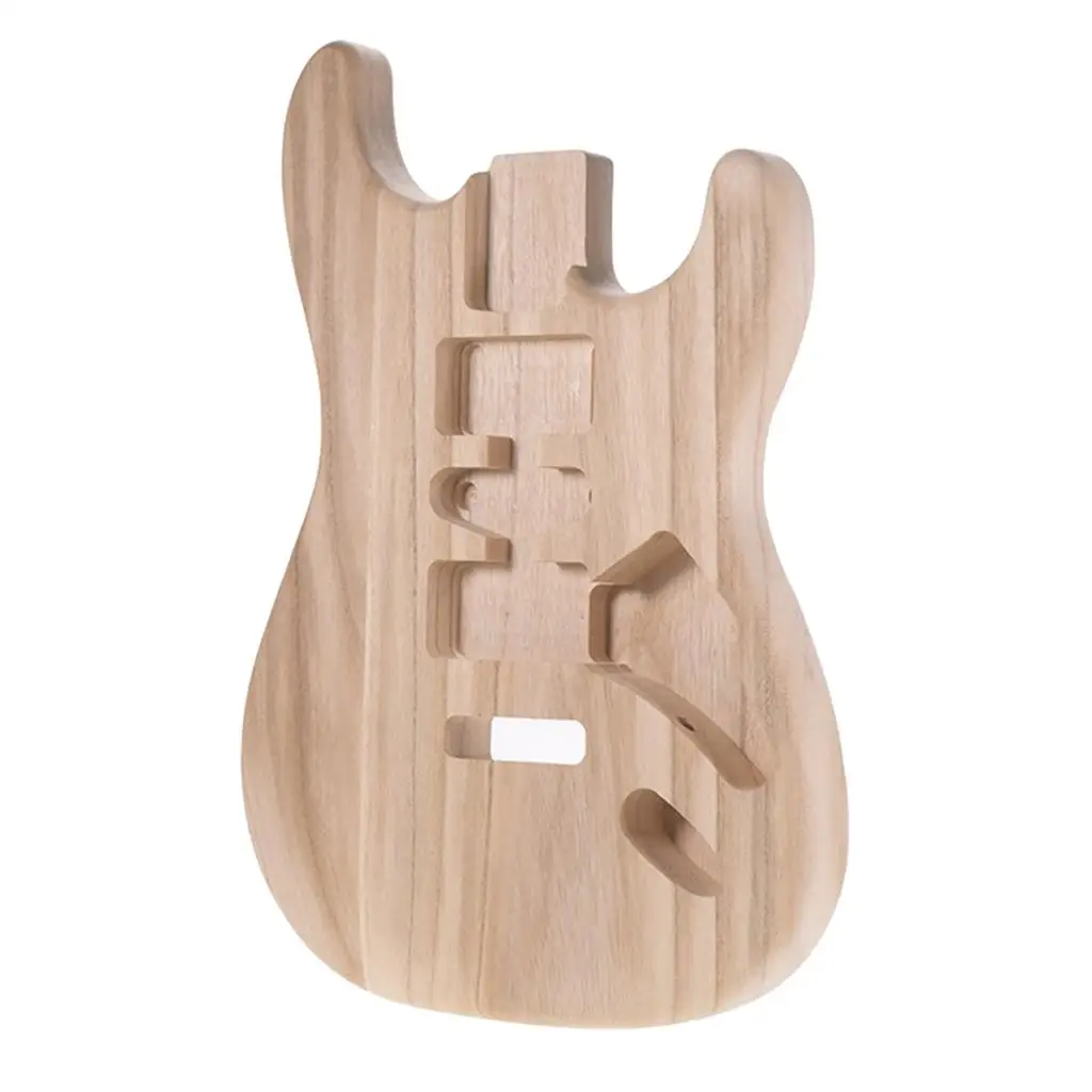 

Unfinished Wood Guitar Body for ST Electric Guitar, Sycamore Solid Wood,Guitar Replacement , 15.74x12.59x1.65inch