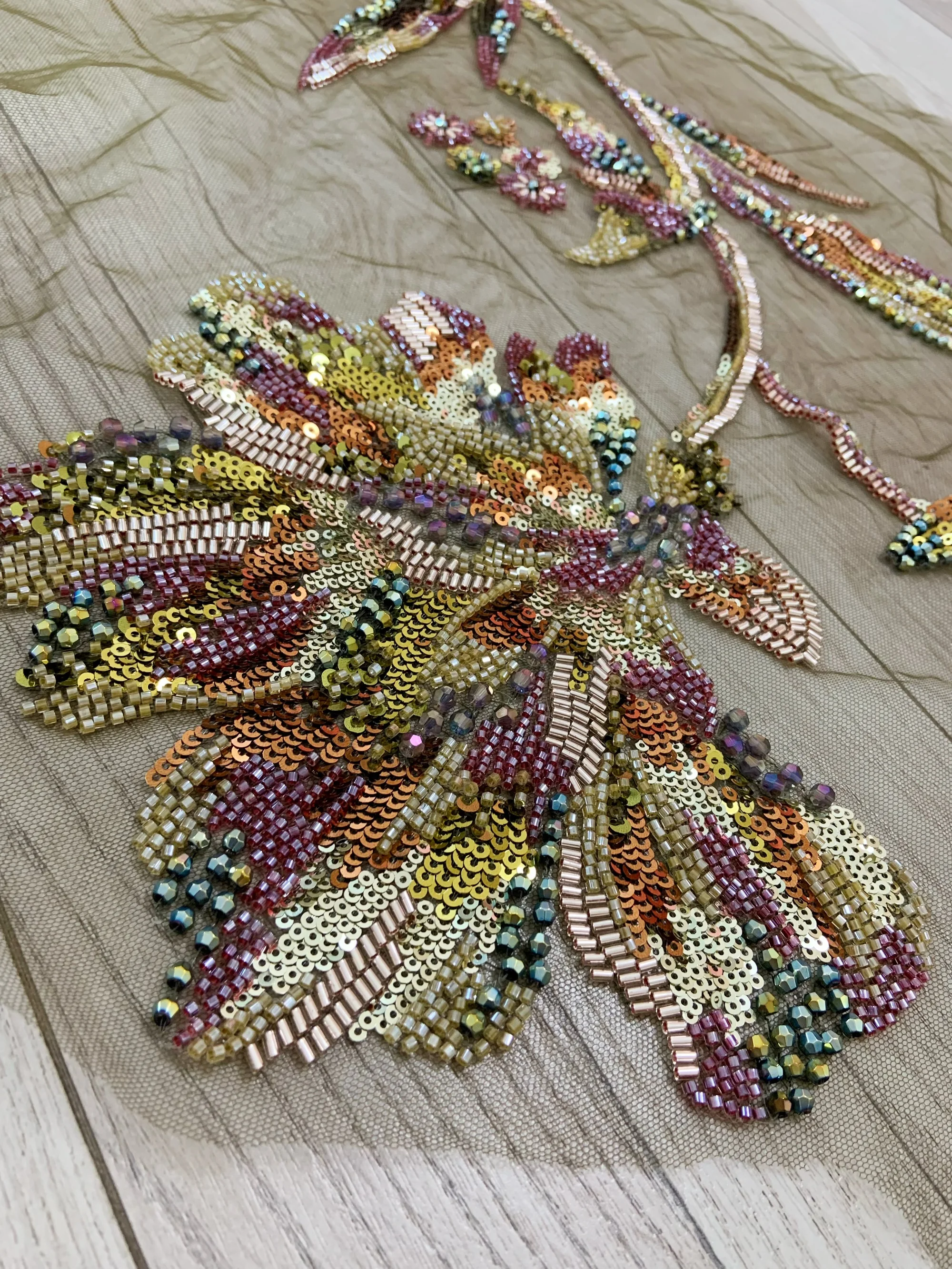 Yeni 1 Parça Lüks Yeşil Ağır B - Velvet Fabric Embroidery incelemesi ve fiyatı