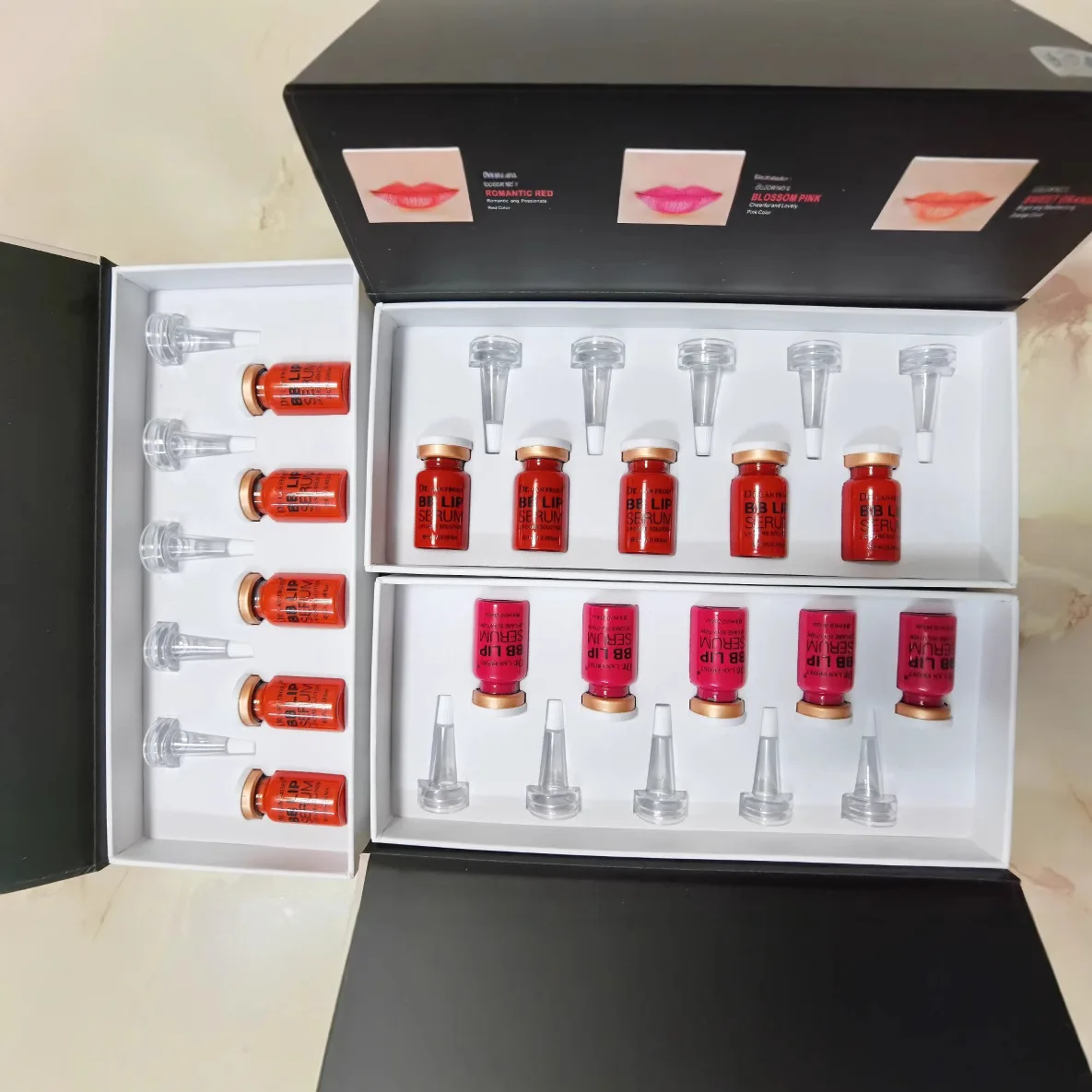 Ampoule Serum Infused BB Lip Cream & Liquid Foundation Set - Lip Kit Included, Versatile Makeup for All Skin Tones