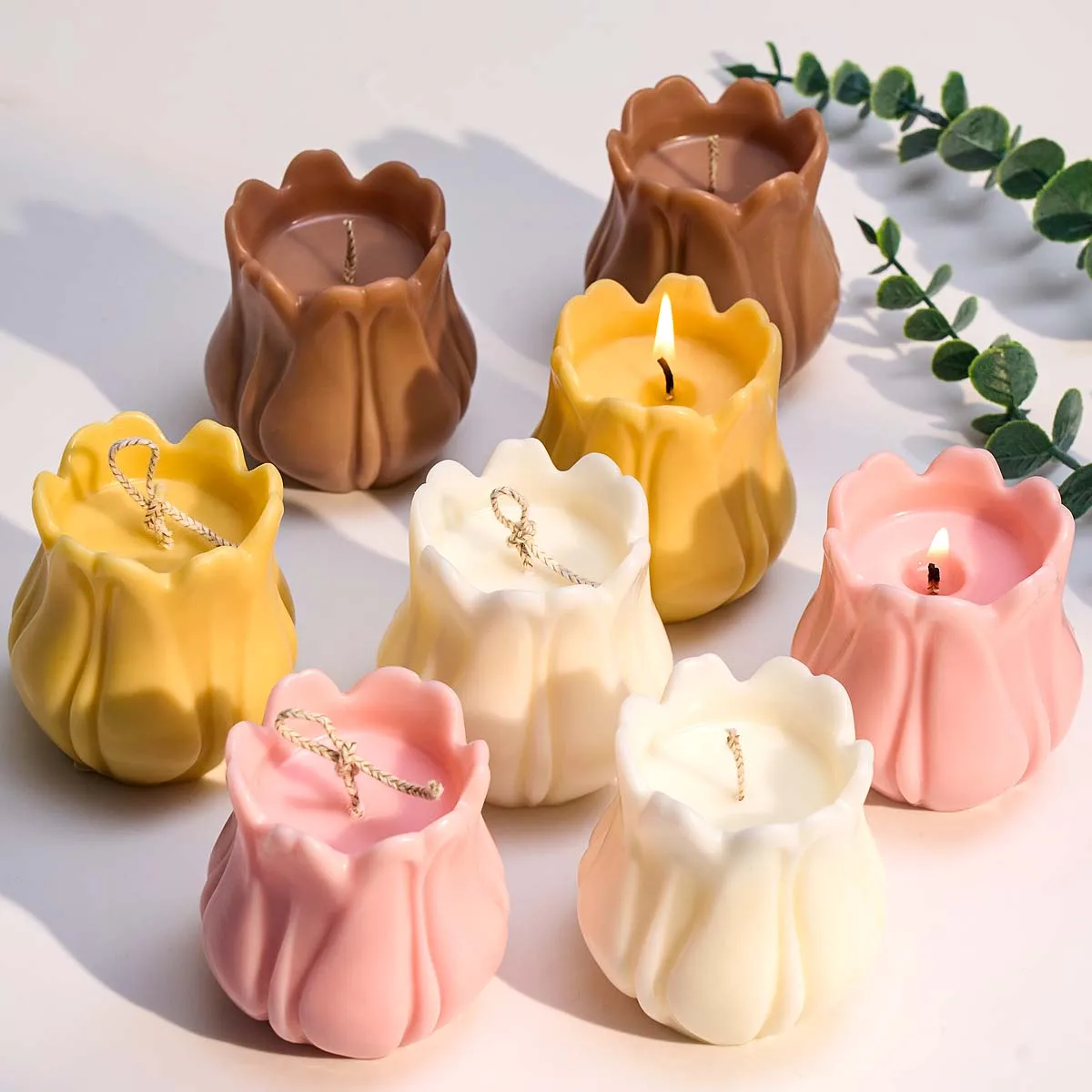 3D Tulpenblumen-Silikonform für DIY Handgemachte Aromatherapie-Seifen und Kerzen, Gips- und Harzformen für Kerzenständer, Bastelzubehör für Heimdekoration
