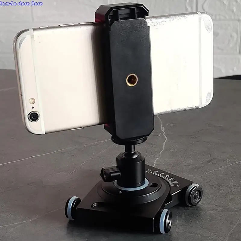 D0UA Table Tope Roller Doller Desktop Video Slider para cámara película plataforma DSLR, con