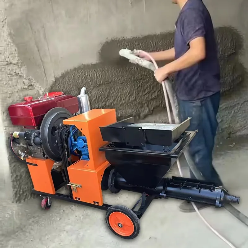 Concrete mortar injection machine Automatic mortar gypsum wall plaster mortar spraying machine