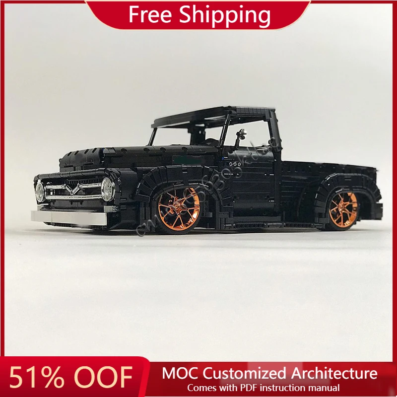 

New 3234 Pcs Moc Heavy Vehicle Luxury Black Cool Pickup Truck Model Building Blocks Technology Assembly Bricks Toys Kids Gifts