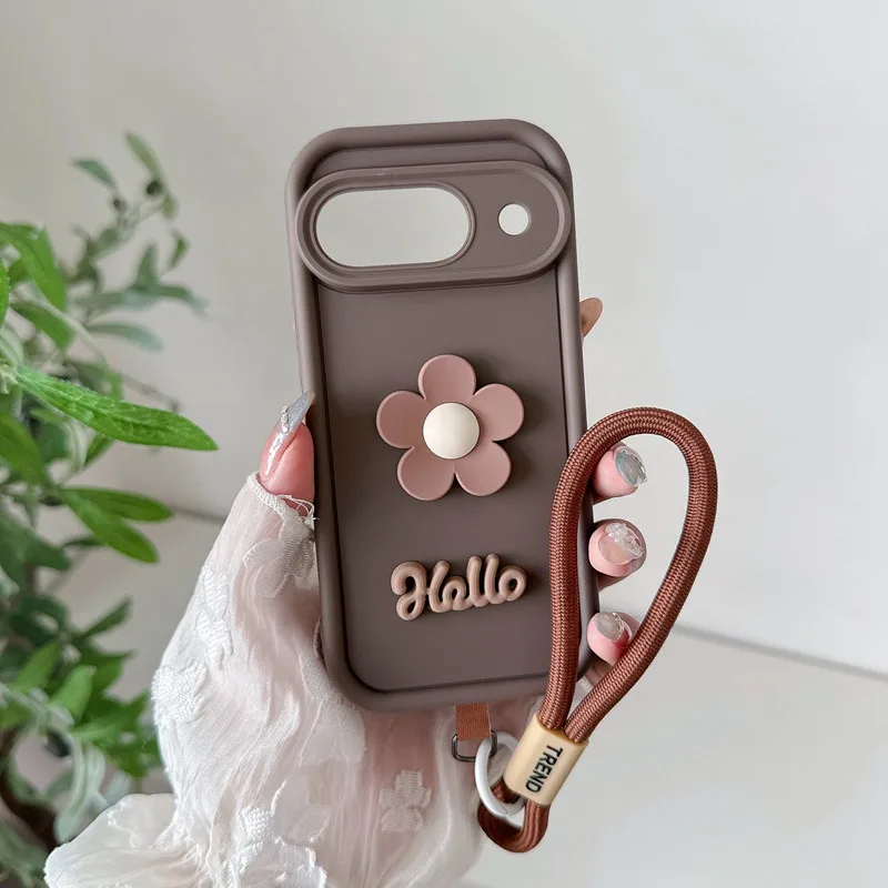 Casing Ponsel Tali Bunga untuk OPPO A5X A5 Pro A60 4G 5G OPPO Reno 14 Pro 14F 8T 8Z 7Z Realme 14T 14 C71 Penutup Tali Silikon Lembut