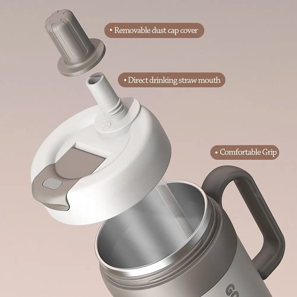 

Портативная вакуумная чашка объемом 720 мл, изоляционная или охлаждающая изолированная чашка большой емкости с ручкой, герметичная присоска, чашка для напитков