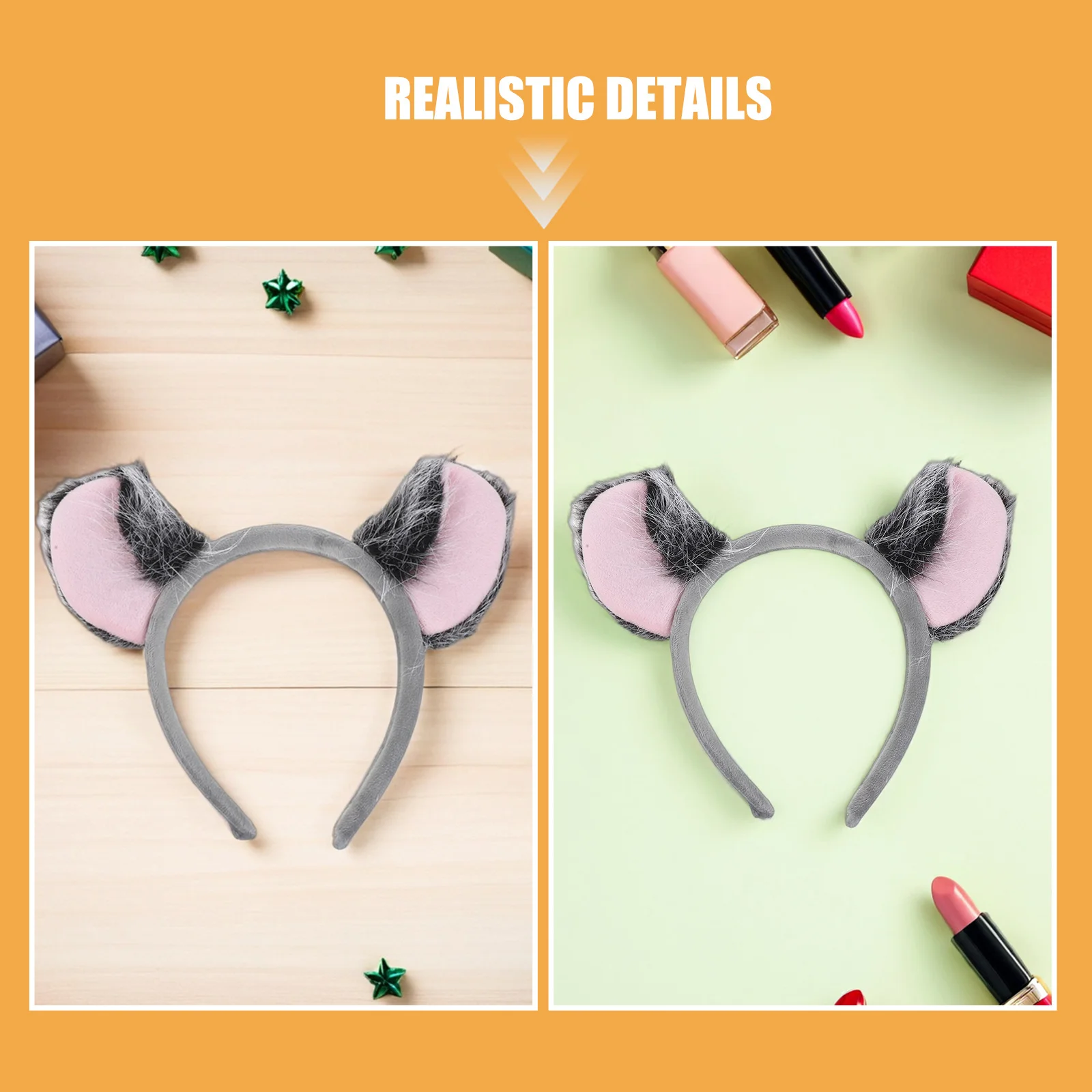 مجموعة واحدة من أزياء الأذن والذيل على شكل حيوان، تصميم كوالا لطيف لحفلات الهالوين وأعياد الميلاد وحفلات التنكرية #3